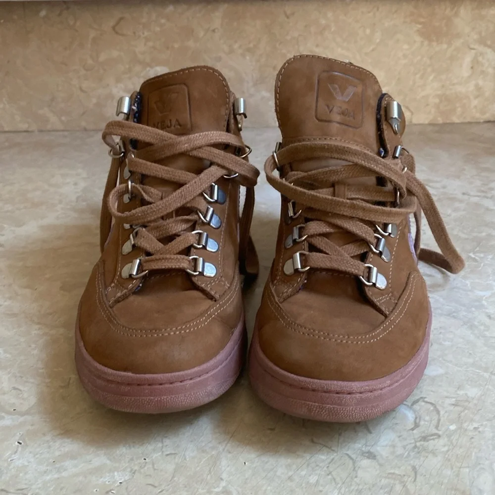 Veja lace up high top sneakers